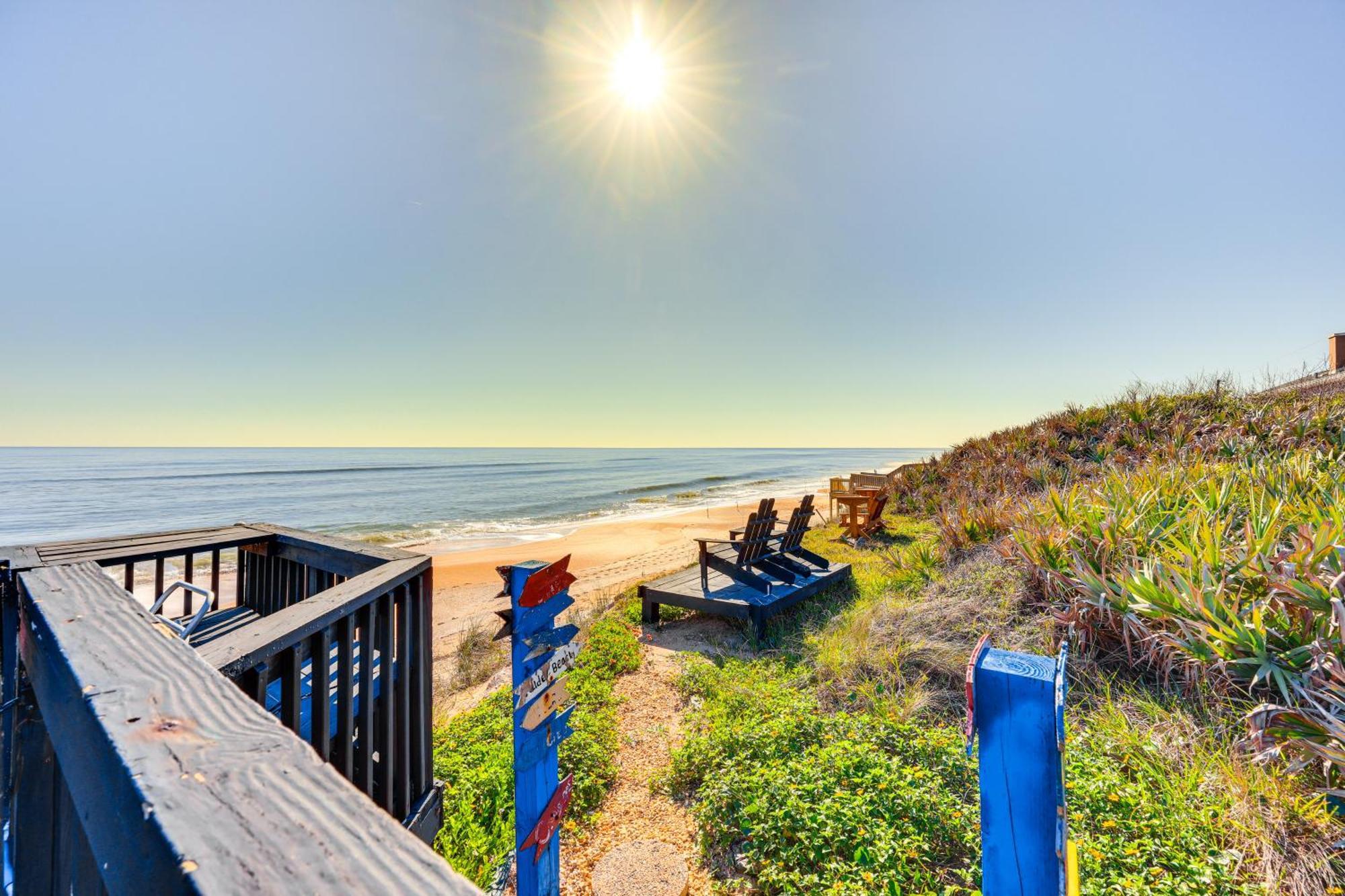 Oceanfront Oasis In Flagler Beach With Deck And Views! Exterior photo